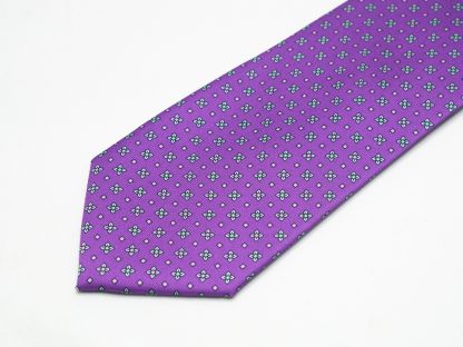 Mens Purple Floral Tie - Image 3
